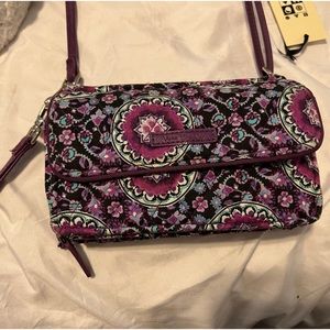 Purple Vera Bradley Crossbody/Wristlet
